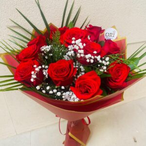 Ramo de 12 rosas rojas